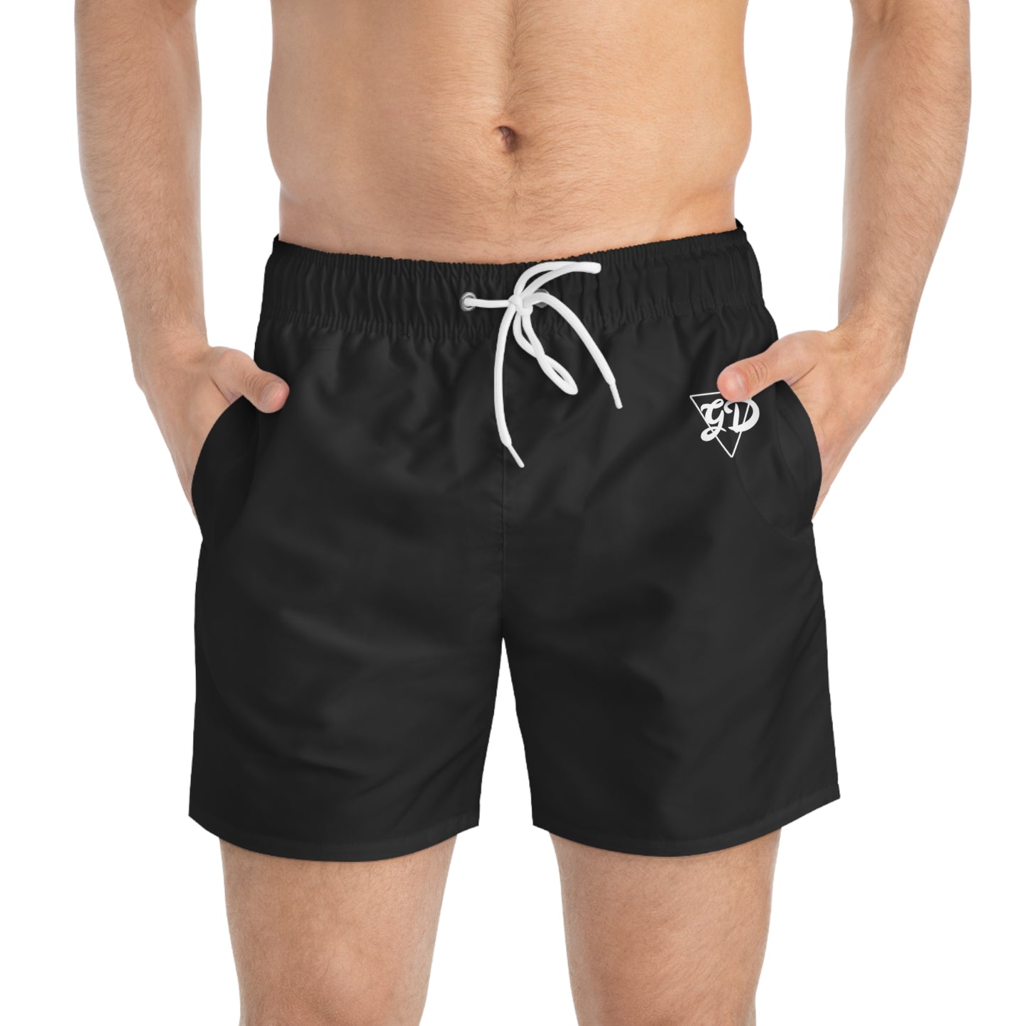 GD black swim shorts