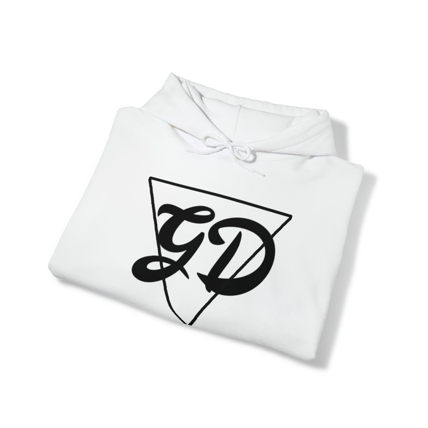 Unisex big GD logo white hoodie